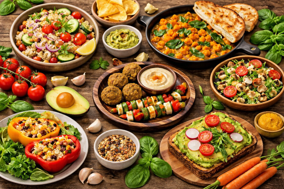 Recetas vegetarianas sabrosas y fáciles: la cocina saludable.